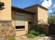 Rolling shutters on side windows of a Tucson, Arizona home