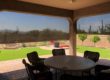 Solar screen in backyard of a Tucson, Arizona home