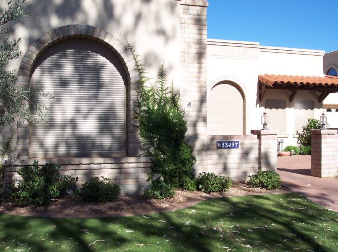 Custom rolling shutters for exterior window