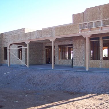 New home being built in Tucson, Arizona