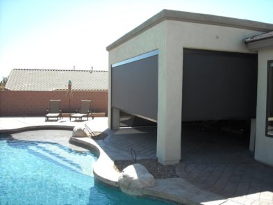 Solar screens Tucson protecting exterior of an Arizona home
