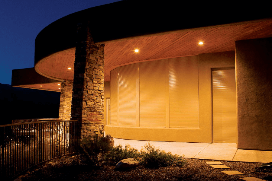Rolling shutters installed on a Tucson, Arizona luxury home